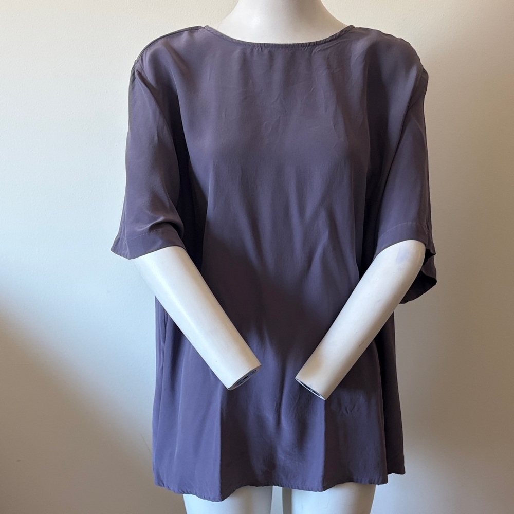 Harper Greer Silk Elegant Mauve Women's Relax Blouse Size L